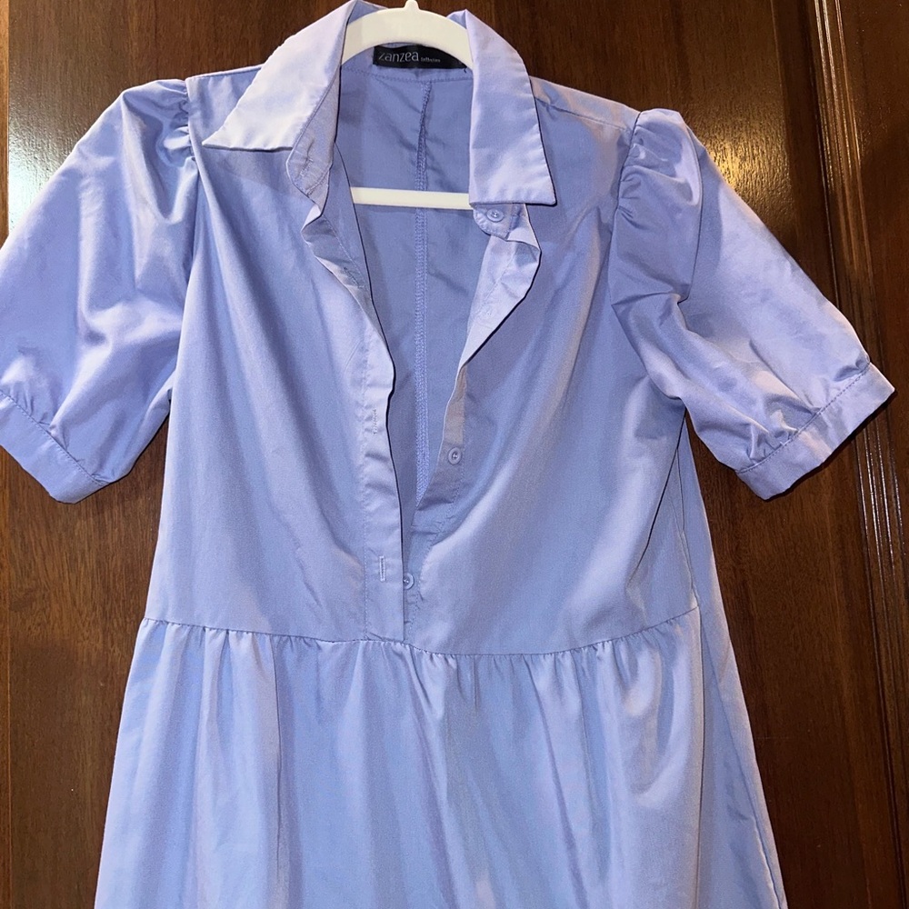 Amazon Perriwinkle Shirt dress with belt